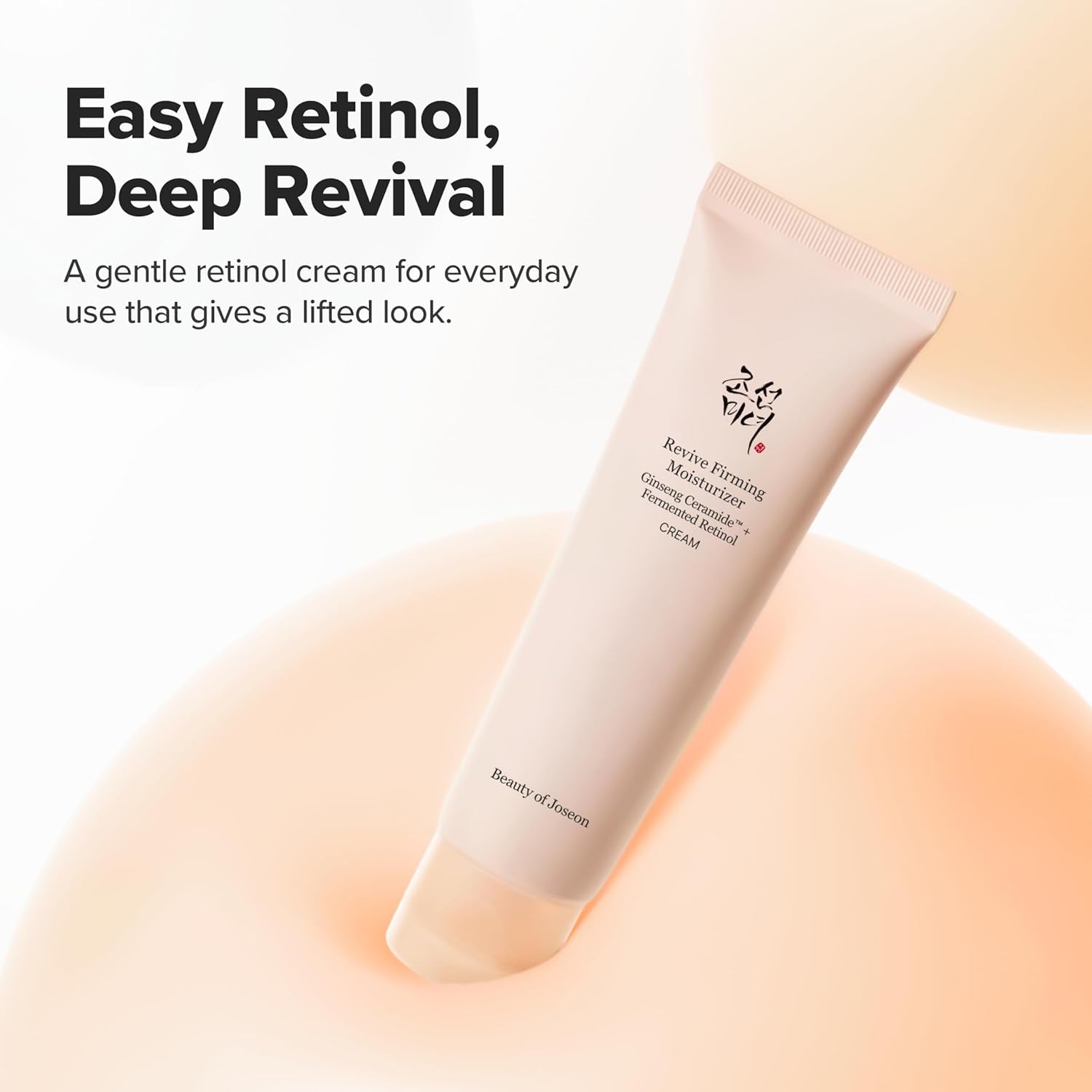 Revive Firming Moisturizer Ginseng Ceramide + Fermented Retinol for Dry, Sensitive Skin Korean Skincare for Women and Men, 60Ml,2.02 Fl.Oz.