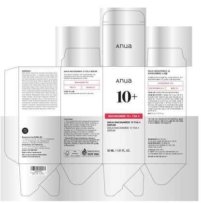 Niacinamide 10 + TXA 4 Serum, Dark Spot Care, Hyaluronic Acid, Tranexamic Acid, Lightweight & Hydrating All-In-One Daily Facial Serum for Glass Skin, Korean Skincare, 1.01 Fl.Oz