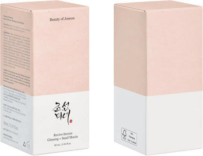 Revive Snail Mucin Ginseng Serum Hydrating Peptide Facial Moisturizer Dark Spot Acne Scar Remover for Sensitive Face. Korean Skin Care for Men and Women, 30Ml, 1Fl. Oz