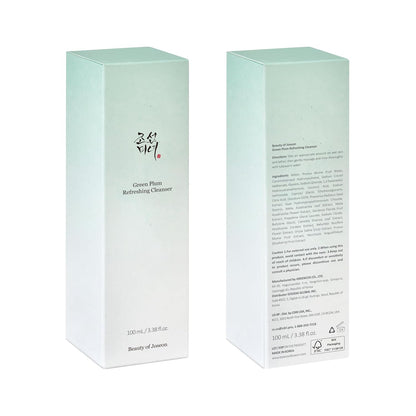Red Bean Refreshing Pore Mask (140Ml, 4.73 Fl.Oz.) with Green Plum Refreshing Cleanser (100Ml, 3.38 Fl.Oz.), Korean Skincare