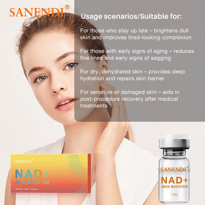 NAD+ Korea Skincare Product Complex Essence for Light Texture and Transparent-Feel Daily Care Essence Set 7Mlx5 Vials